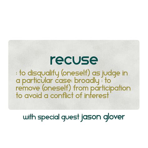 what does recuse mean legally.